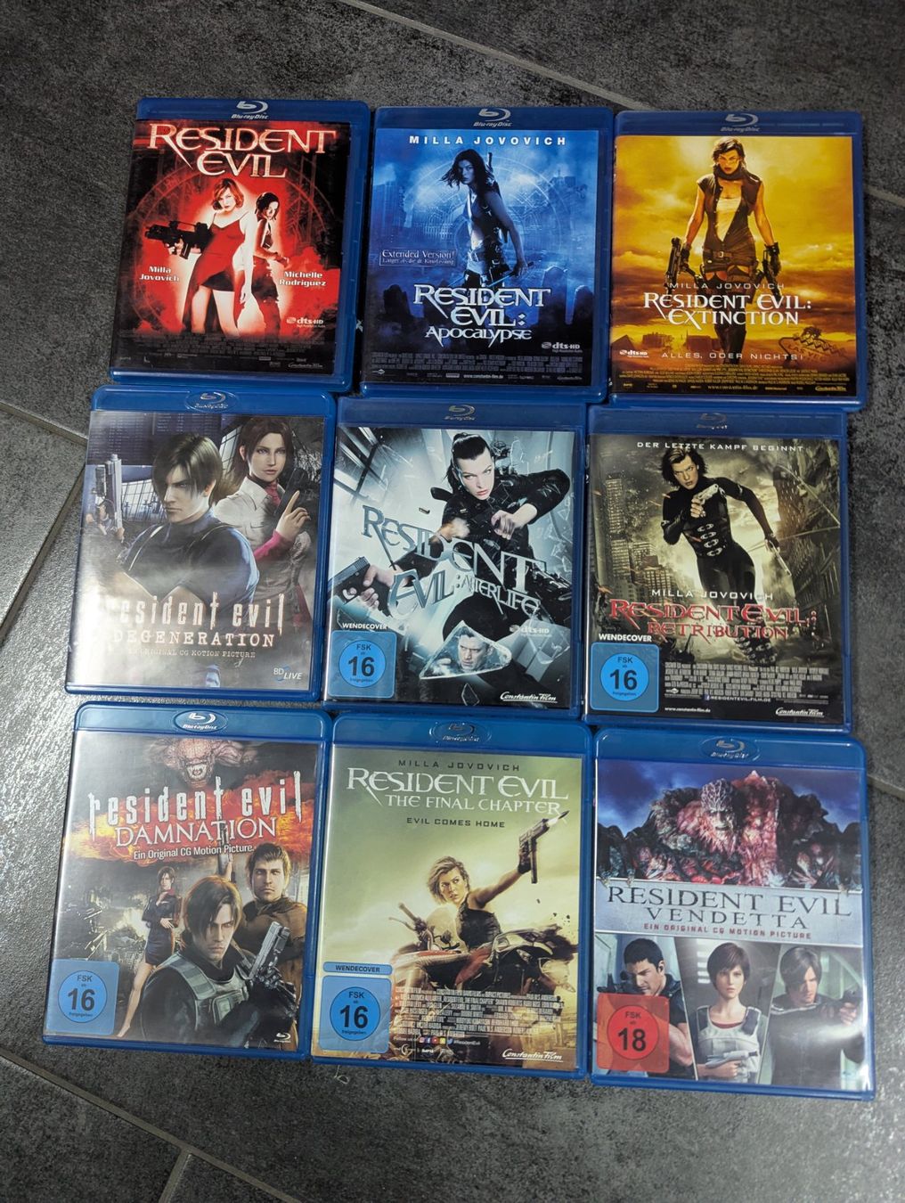 Tutti i DVDs: 9x Resident Evil Blu-ray Sammlung – Usato da Wanzwil venduto da TinuMeyer
