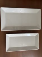 2er Set rechteckige weisse Servierteller von Cucina & Tavola