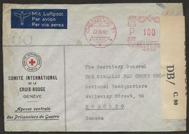 Zensur Flugpost Schweiz 1942 Barcelona Lissabon NY Luftpost