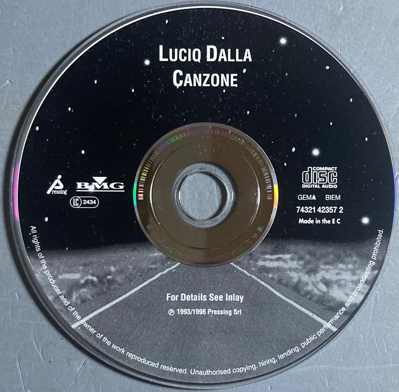 CD: LUCIO DALLA - CANZONE – Usato da Poliez-Pittet venduto da Newtown-Records 1