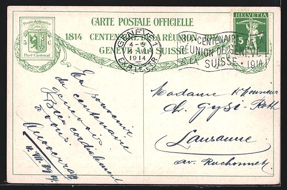 Cartoline postali: Genève, le syndic de la garde recoit  – Usato da Berlin venduto da bartko-reher 1