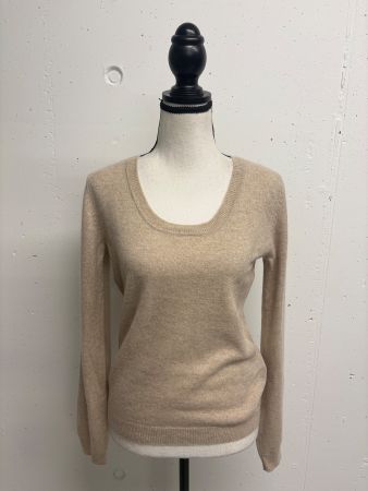 Kaschmirpullover S/M beige Rundhals Compagnia del Cachemire