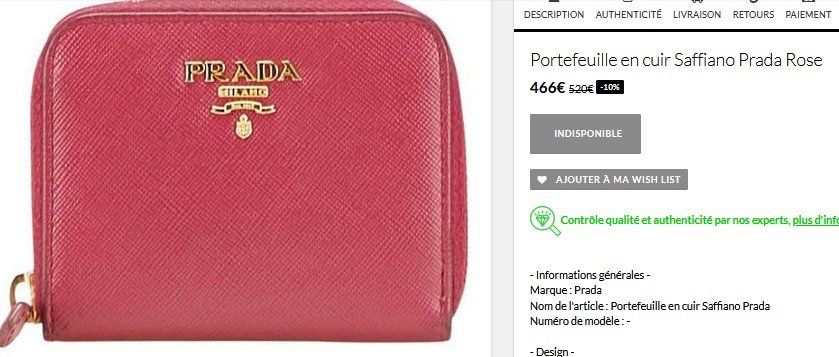 Prada Portamonete: Prada Portemonnaie / Geldbörse – Usato da Collonges venduto da Auganien 9