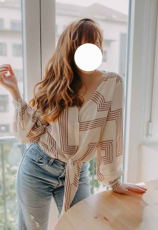 Camicette: Gemusterte Bluse H&M Grösse 38 inkl. Versand CH – Usato da Winterthur venduto da ste_jhr6