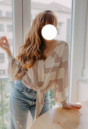 Gemusterte Bluse H&M Grösse 38 inkl. Versand CH