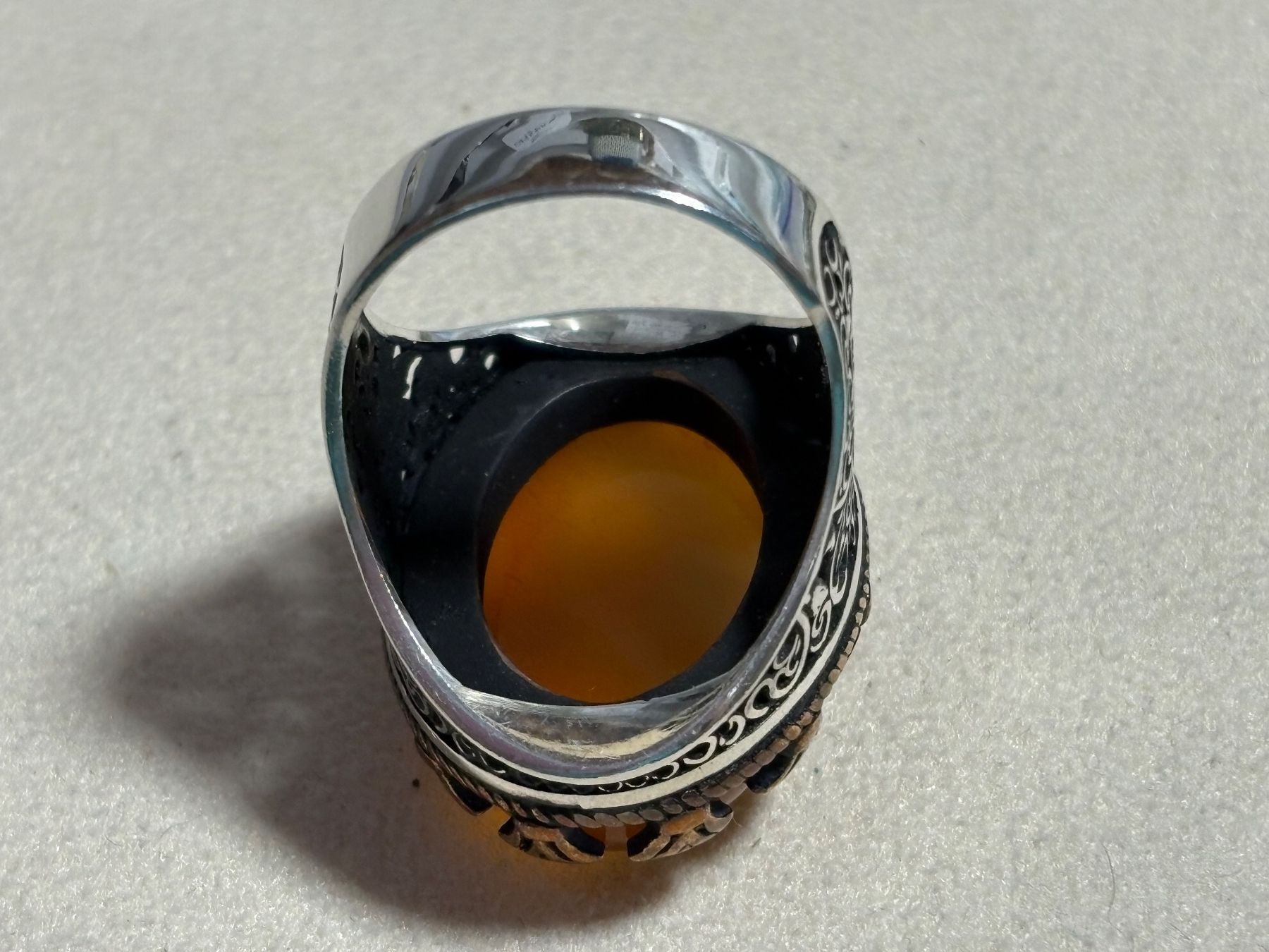 Ringe: Silberring 925, mit gelben Achat, Grösse 26 – Gebraucht aus St. Peterzell von verena40 3