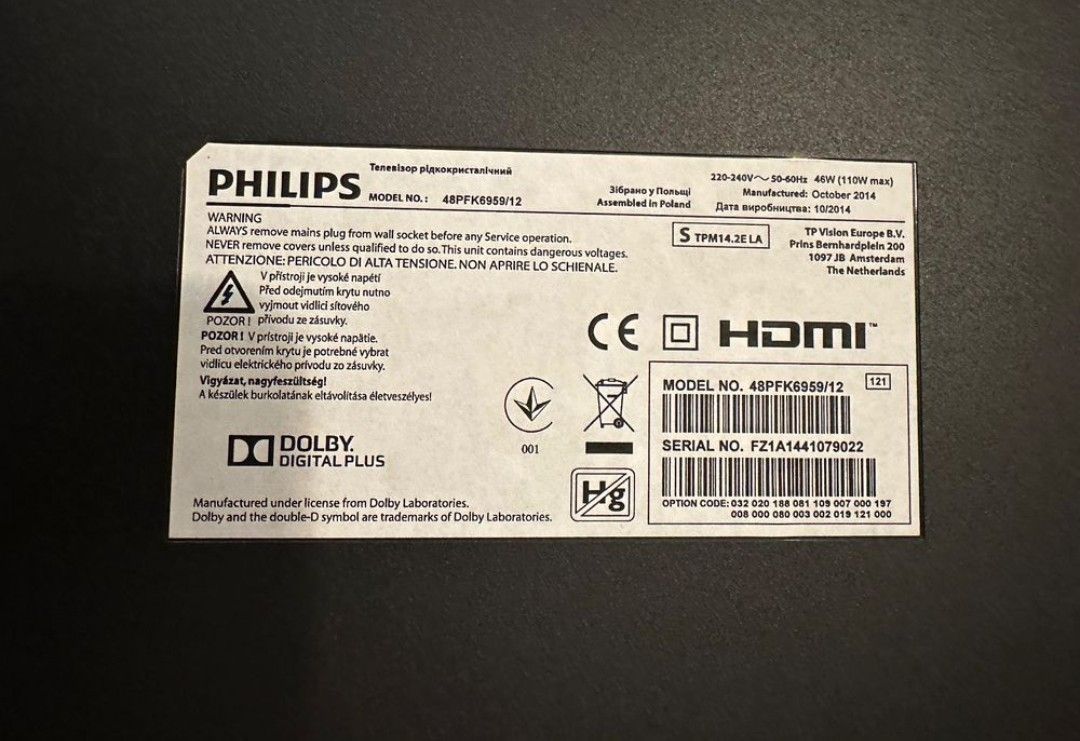 Televisori: Philips TV 48 Zoll – Usato da Hirschthal venduto da LostImProfiModus 2