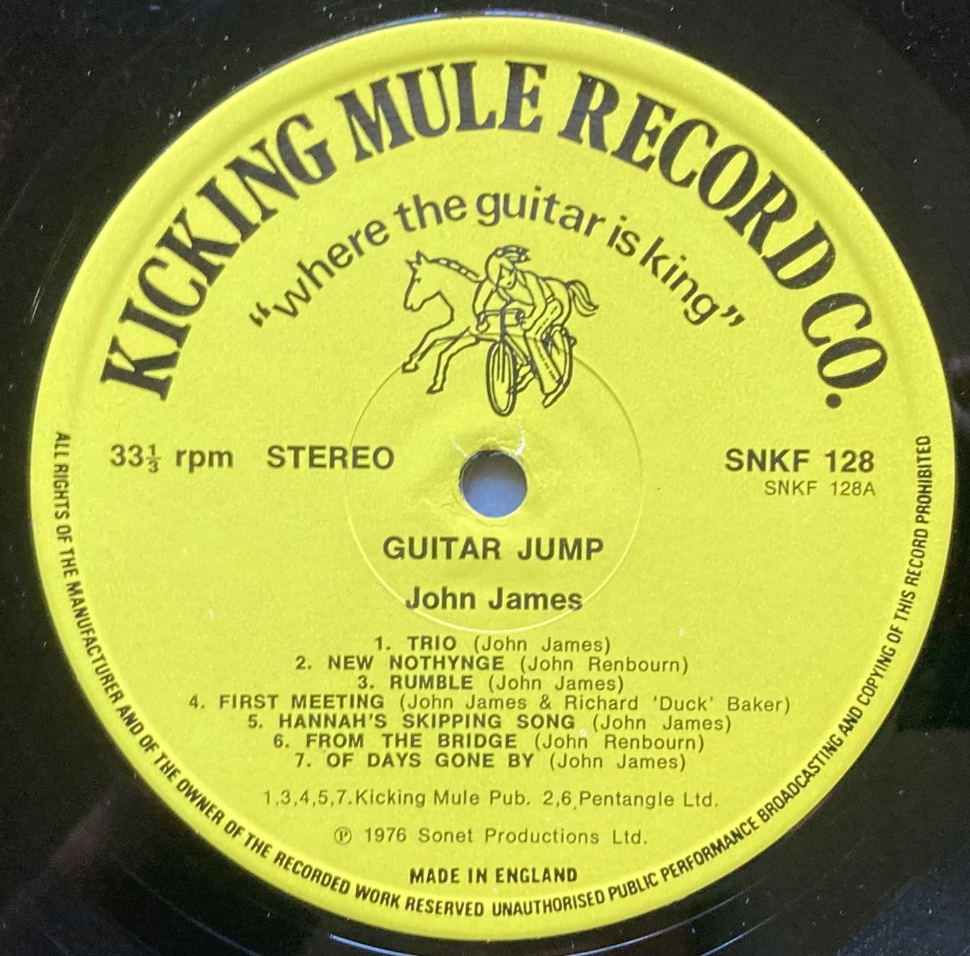 Vinyles: JOHN JAMES - DESCRIPTIVE GUITAR INSTRUMENTALS – D'occasion à Poliez-Pittet par Newtown-Records 3