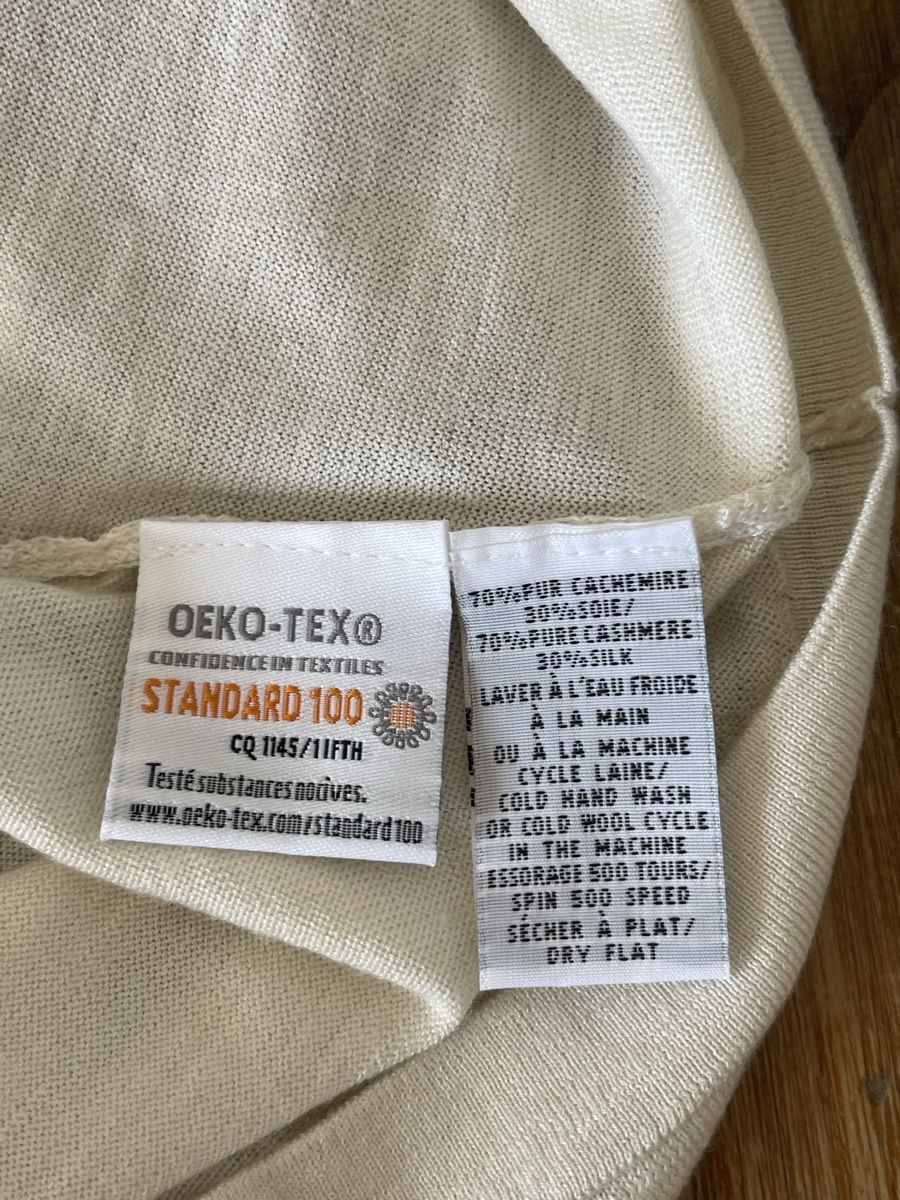 Maglioni & Felpe: Pull Eric Bompard cachemire soie blanc cassé T. Unique bon e – Usato da Kloten venduto da Vermicelles 7