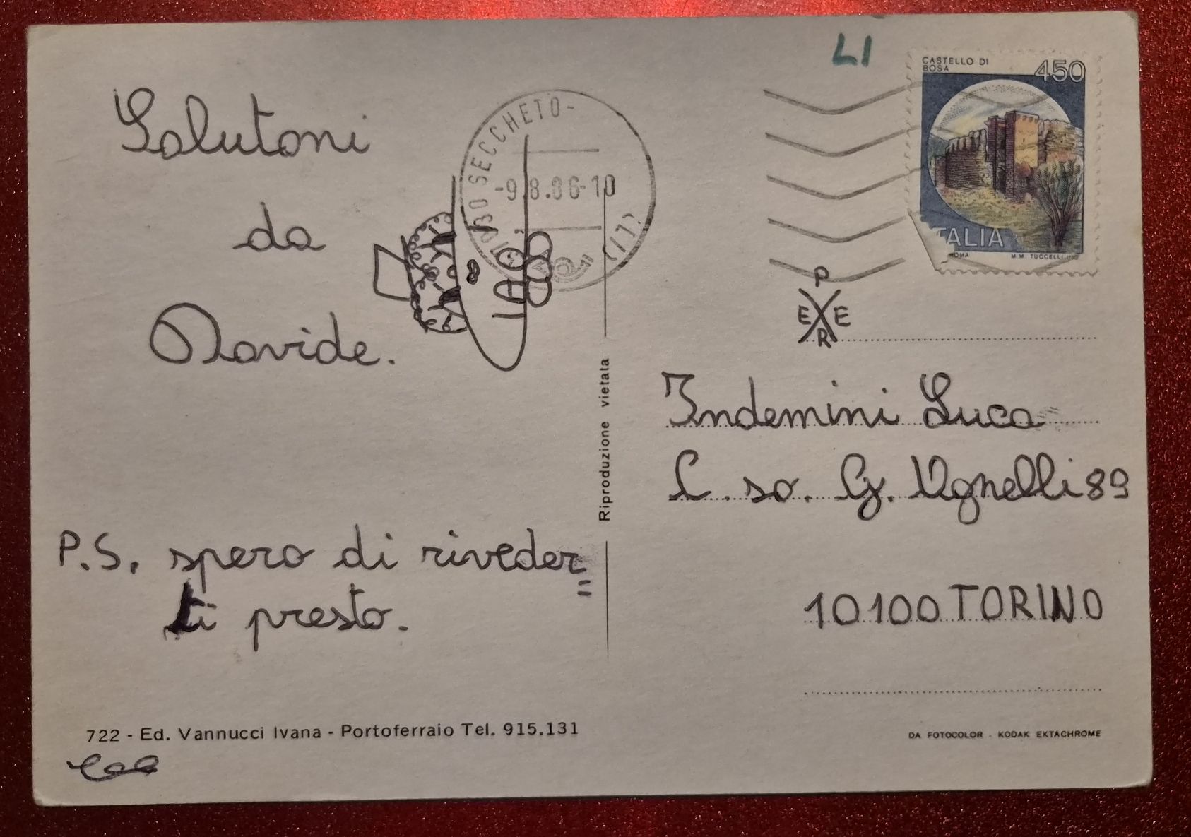 Cartoline postali: Isola d'Elba 1986 – Usato da Melchnau venduto da Arthurius 1