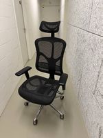 Spinergo Business Bürostuhl mit Kopfstütze, schwarz