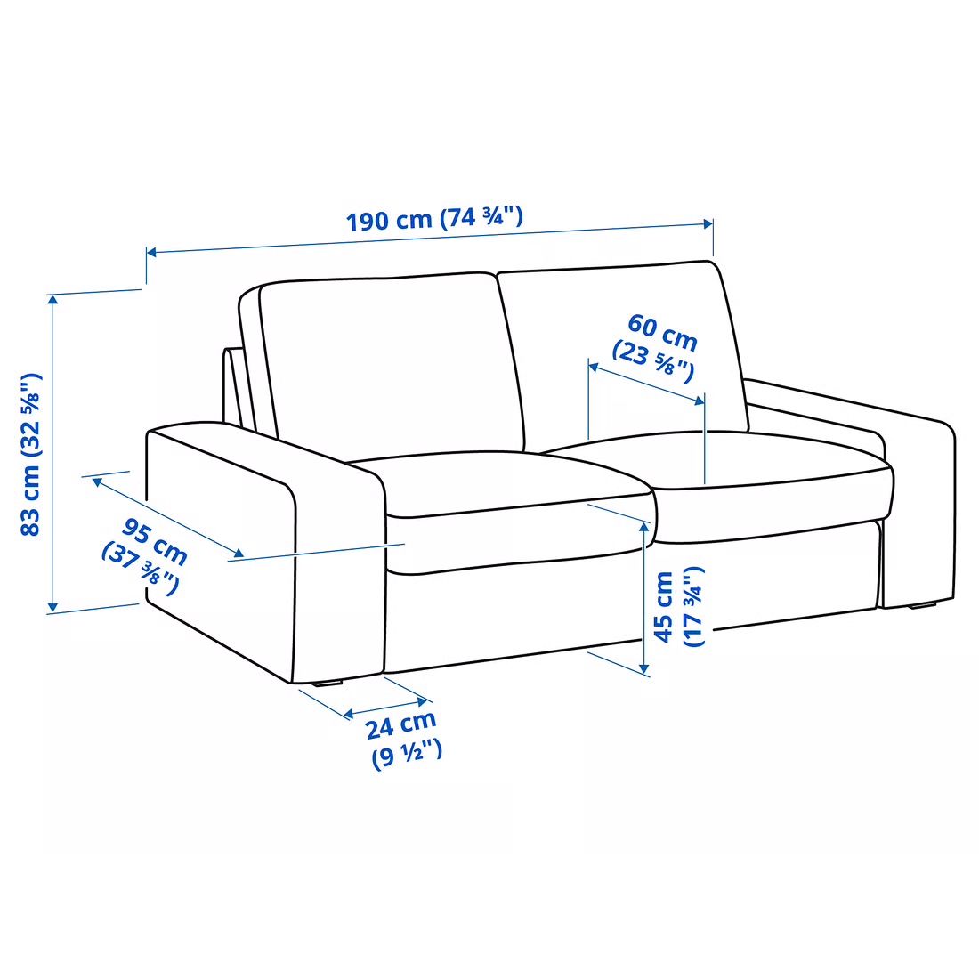 Ikea Divani: IKEA Kivik 2-Sitzer graugrün – Usato da Zürich venduto da alt_wf62 4