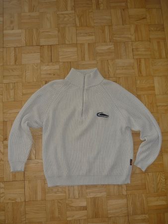 Strickpullover Shredz beige mit Reissverschluss Grösse S