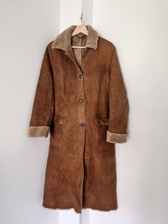 Ausoni Coat suede sheepskin brown size 38 used