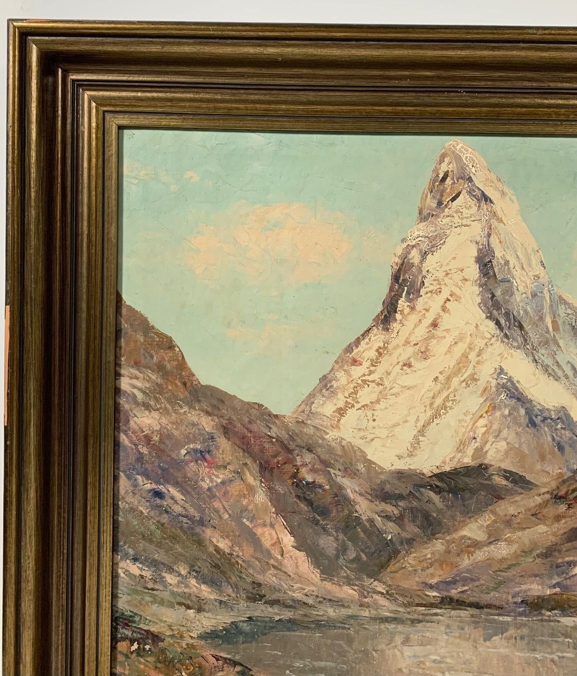 Dipinti: J.Weiler Matterhorn Berglandschaft Gemälde – Difettoso da Müllheim Dorf venduto da Othmar73 1