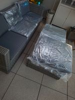 Garten Lounge Set Polyrattan grau NEU Schutzfolie neu
