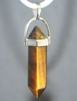 Halskette Y-600 – Säule – Tigerauge – ca. 3,5 cm