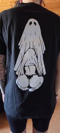 T-Shirt schwarz Grösse L Ghost Motiv