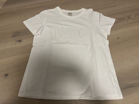 T-Shirt NYC mit Strass weiss S neu