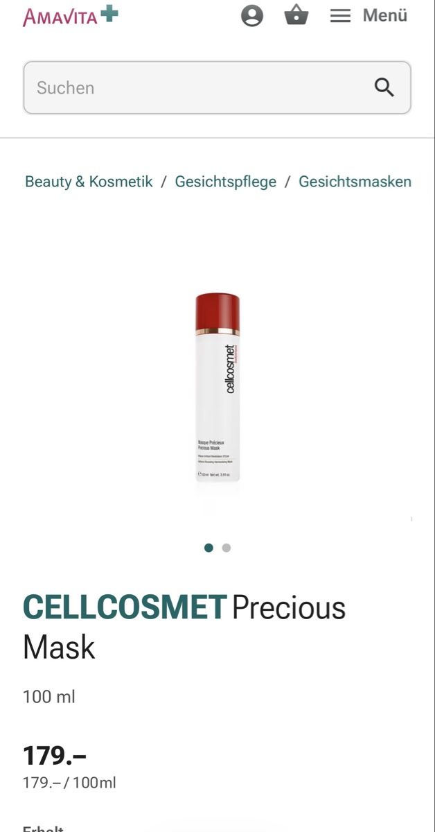 Cellcosmet Cura del viso: Cellcosmet Precious Mask – Nuovo e nell'imballaggio originale da Kloten venduto da raf_6nbr 1