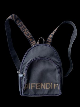 Fendi Zucca Schwarz Vintage Rücksack