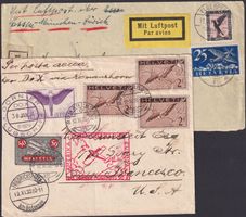 1926-1975, 21 saubere Flugpost-Briefe inkl. DOX-Flug!
