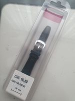 Uhrenarmband Echtleder 14mm schwarz