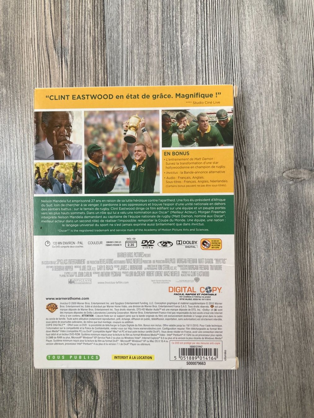 Tutti i DVDs: Film DVD - Invictus avec pochette – Usato da Bassecourt venduto da CALUMET-X 2