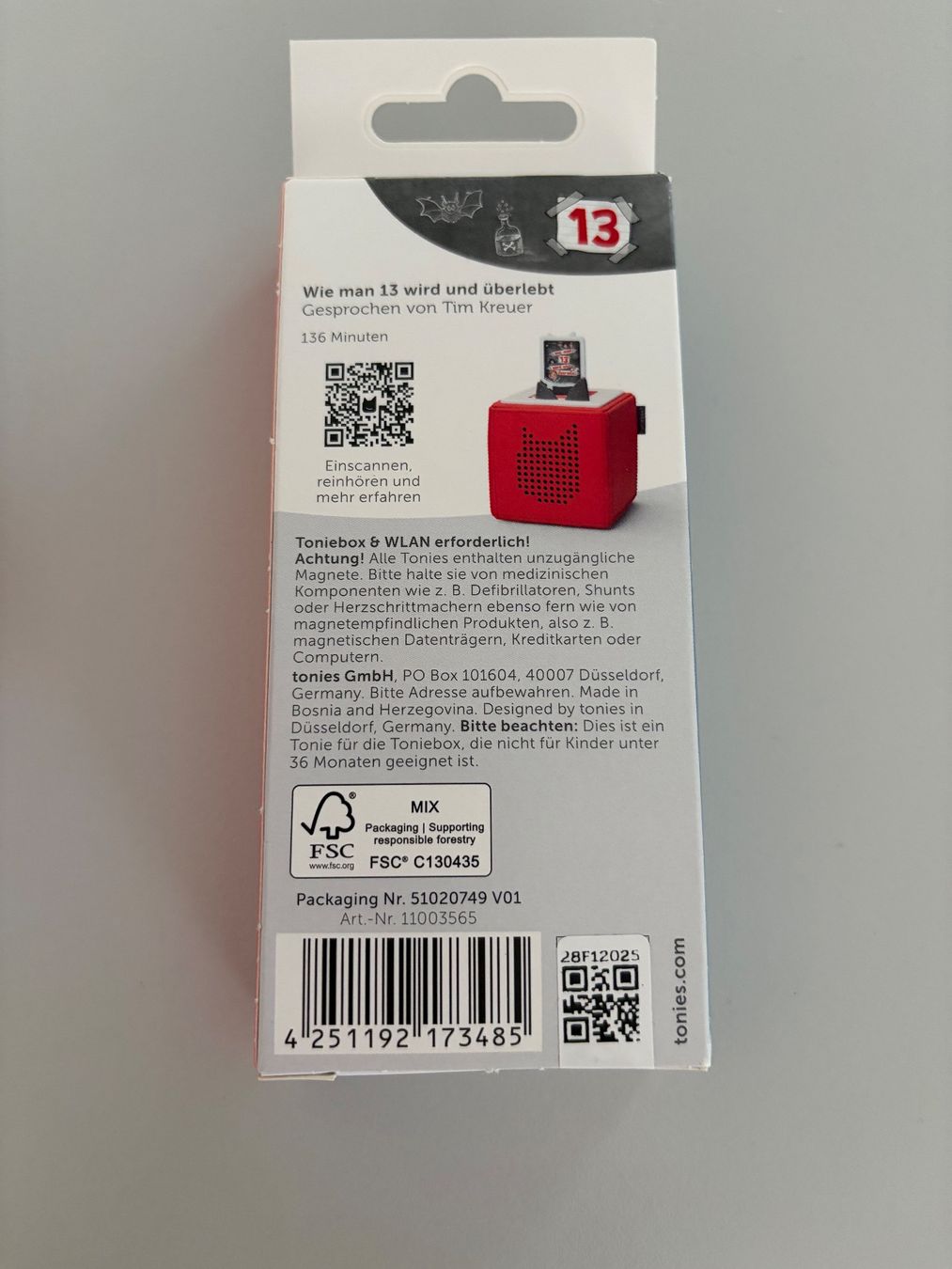 Audiolibri: Clever Tonies - Wie man 13 wird und überlebt - OVP – Nuovo e nell'imballaggio originale da Busswil BE venduto da saskia_ 1