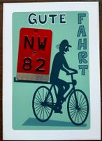 Glückwunschkarte zur Schnapszahl 44 Jahre mit Velonummer