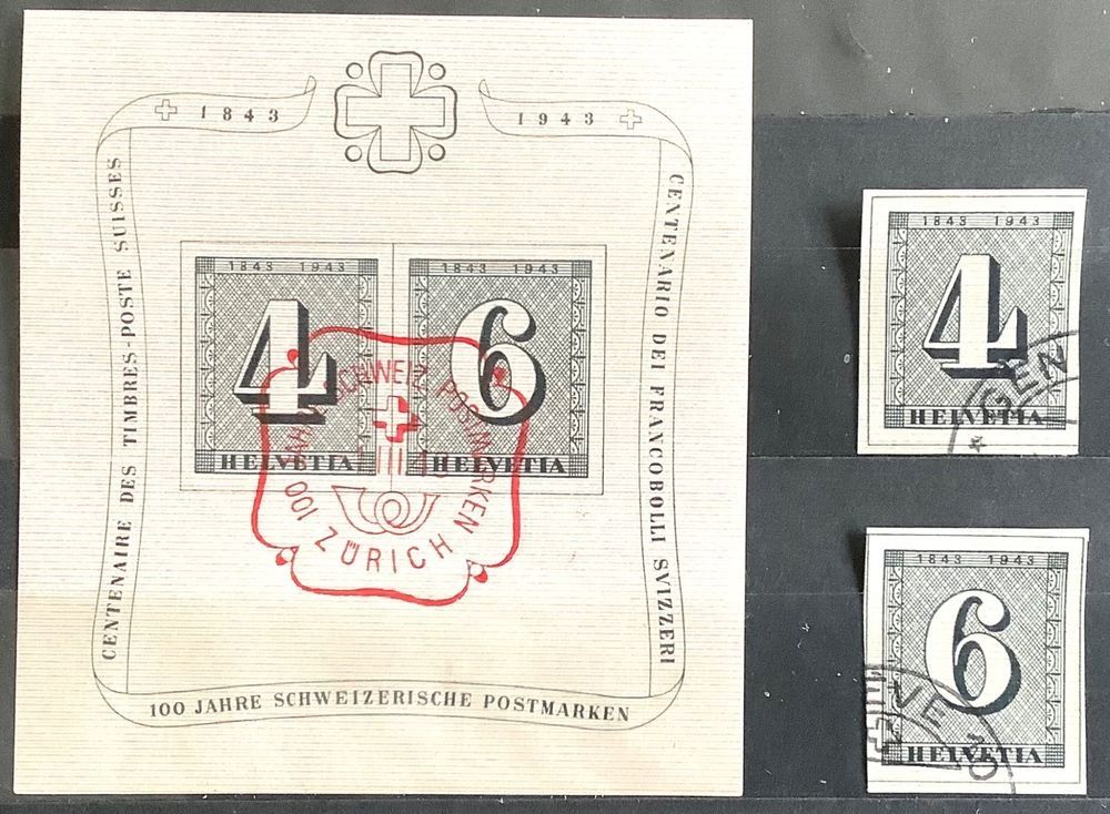 Tutti i francobolli: 1943 - Block W14 Gest. + Paar aus Block Gest. – Usato da Liestal venduto da Skunk02