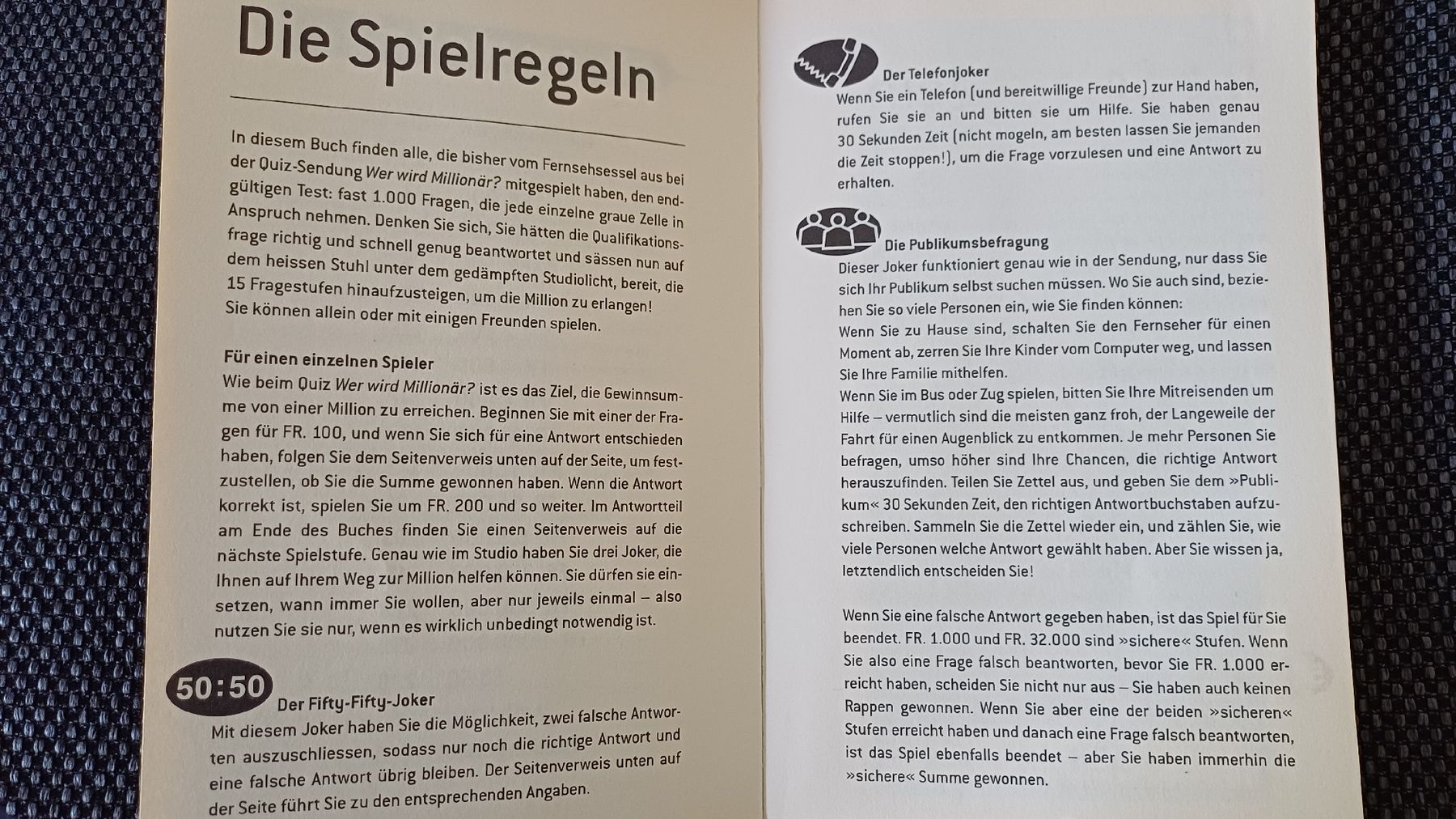 Bücher: Quiz- Buch WER WIRD MILLIOÄR - Schweizer Ausgabe – Gebraucht aus Siegershausen von Bubsi83 3
