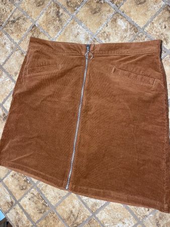 Gonna di velluto a coste con Zip-M/L-perfetto per inverno