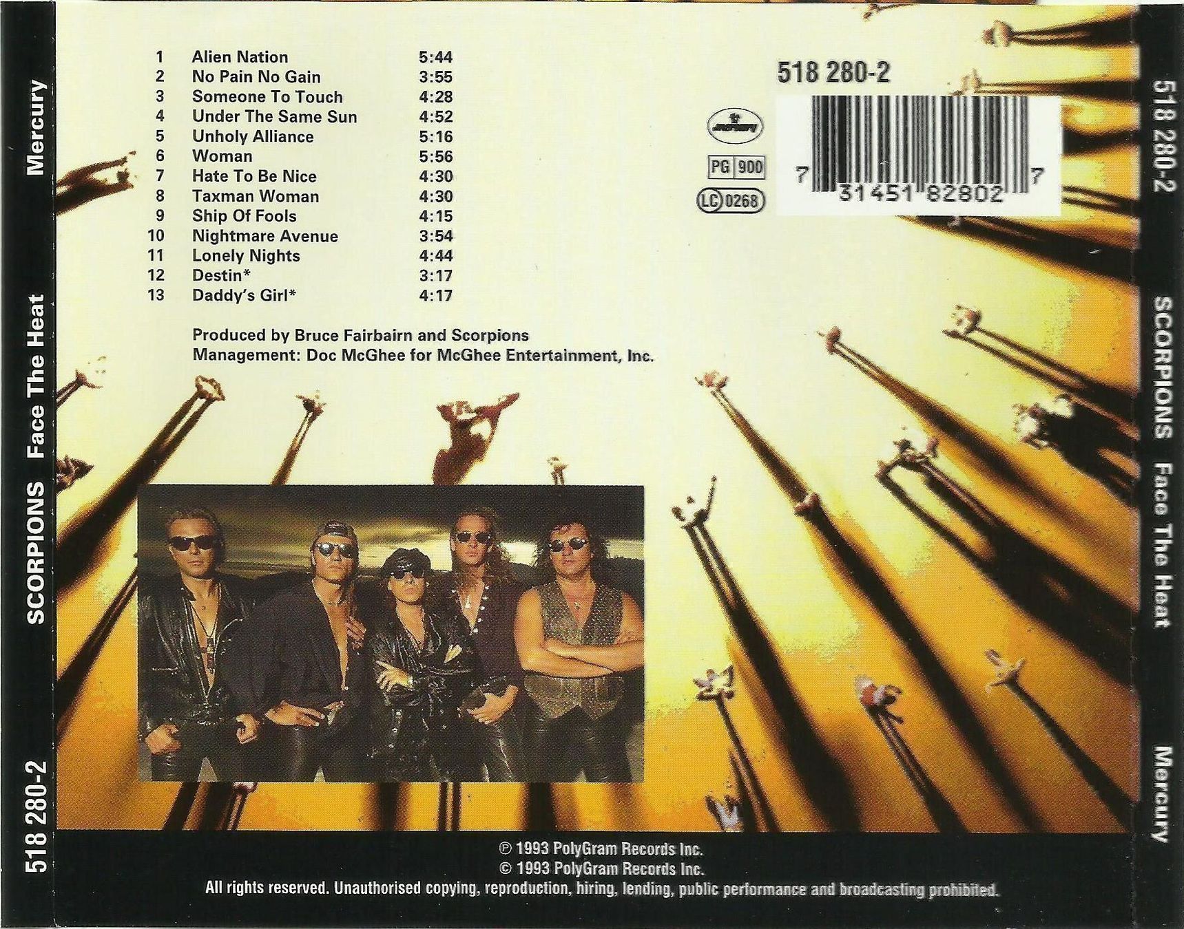 CD: Scorpions CD Face the Heat – Usato da St. Margarethen TG venduto da ursk10 1