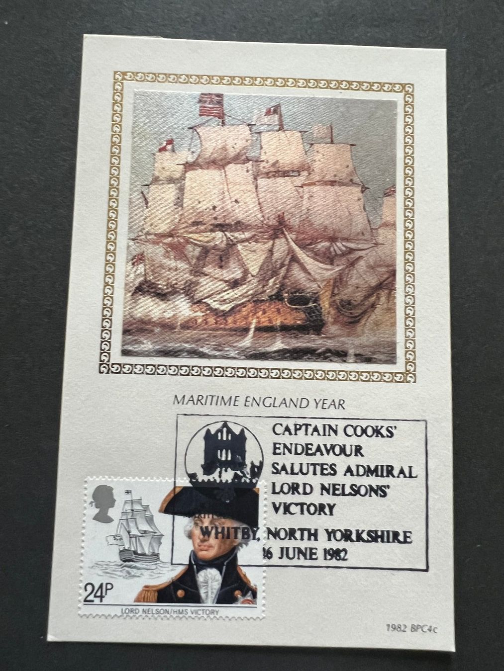 Tutti i francobolli: Schifffahrt ENGLAND Seiden Maximumkarten Set 1982  (D983) – Usato da Hinwil venduto da Sidi4 2