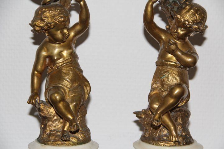Orologi da terra & Orologi da parete: Garniture de cheminee en bronze . – Usato da Praz (Vully) venduto da pikuluka1 8
