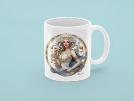 Keramik Tasse Sternzeichen Jungfrau NEU