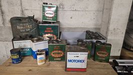Antike Motorex Kanister en Bloc