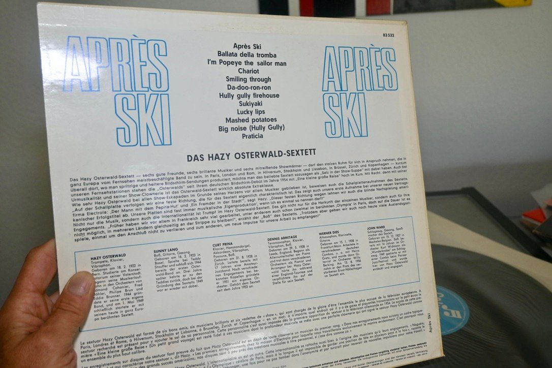 Dischi in vinile: HAZY OSTERWALD SEXTETT - APRÈS SKI – Usato da Pfaffhausen venduto da mono_rec 3