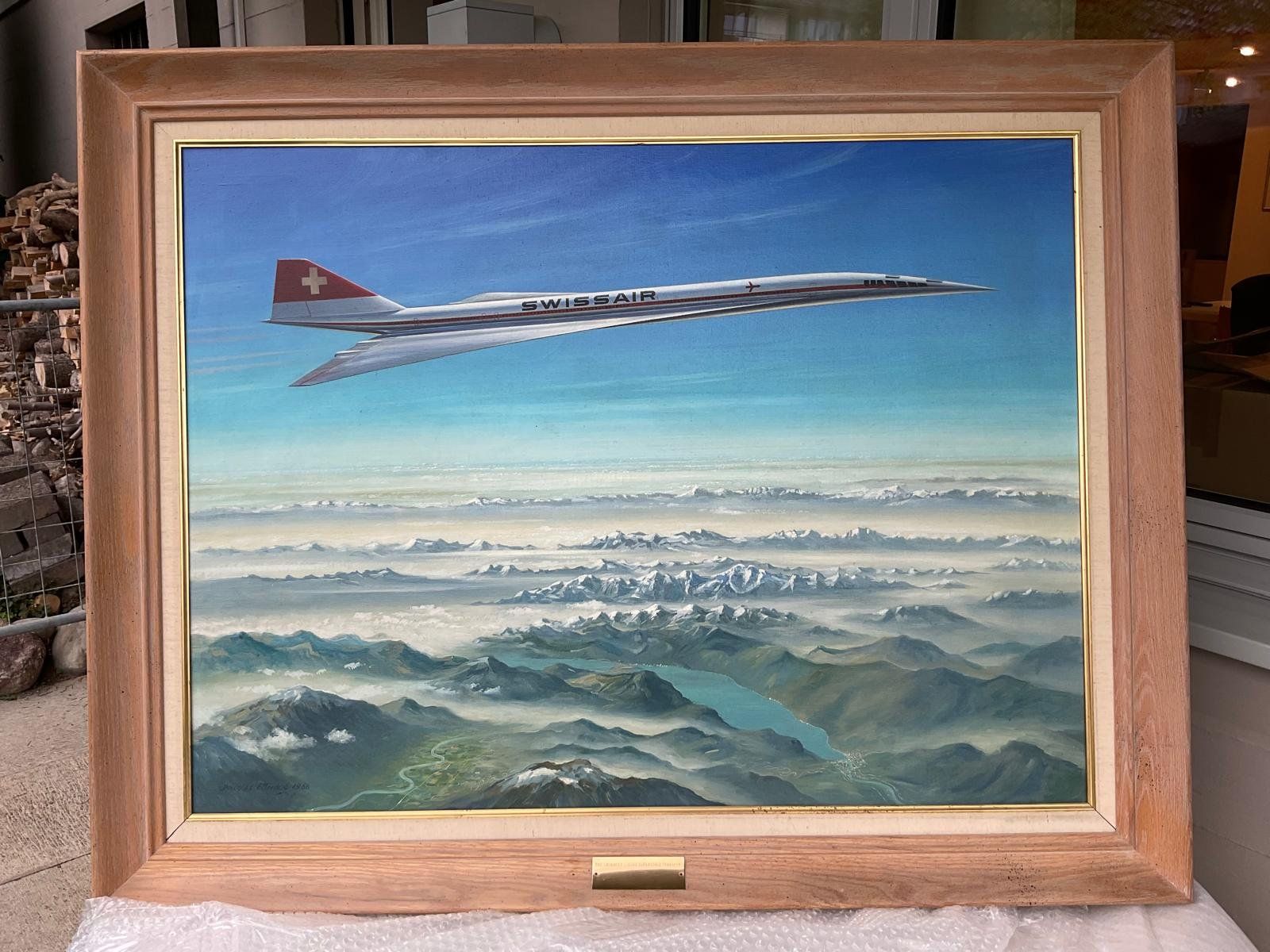 Dipinti: Original Swissair Lockheed L-2000 Gemälde mit Rahmen! – Usato da Neerach venduto da tho_tk98