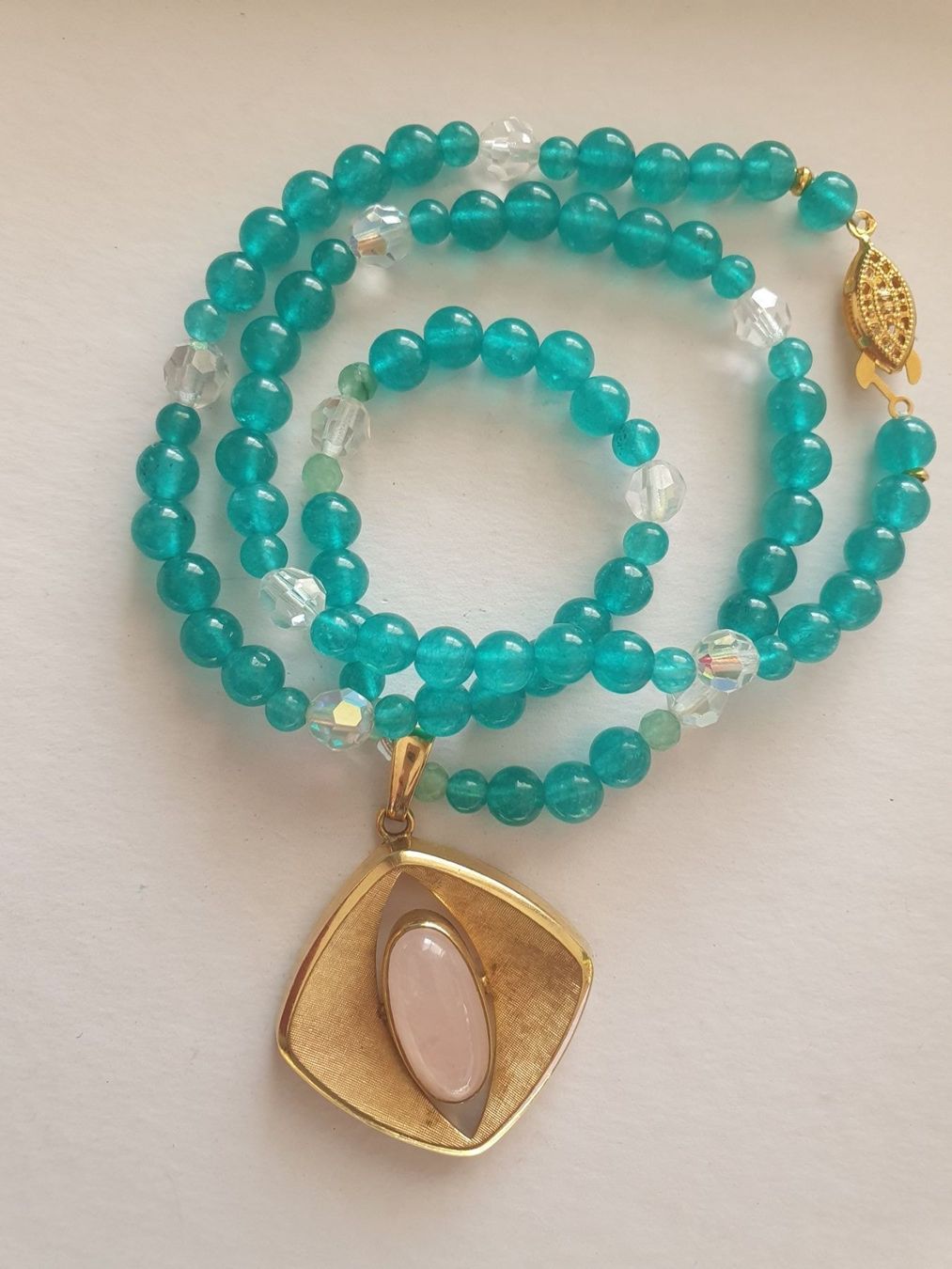 Catenine: Chrysoprase mit alt Rozenquarz Anhänger – Nuovo (secondo la descrizione) da Benglen venduto da Meercat3 2