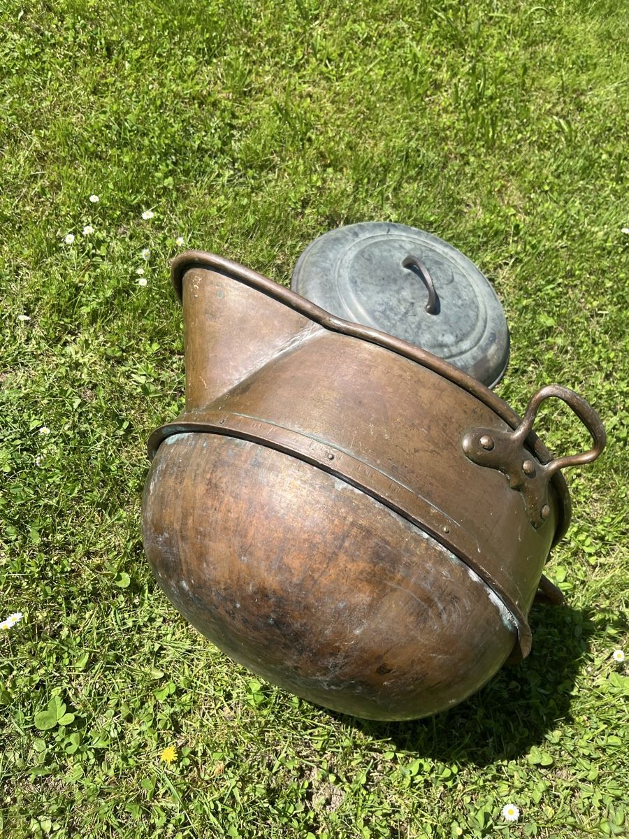 Pentole: Antiker Kupferkessel mit Deckel - Topf – Usato da Würenlos venduto da KLG_3TBs 9