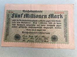 Reichsbanknote Fünf Millionen Mark - 1923
