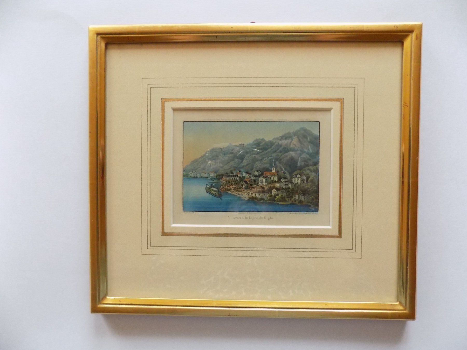 Gravures: Vitznau Rigi Rahmen über Eck vergoldet – D'occasion à Risch par Rischli15