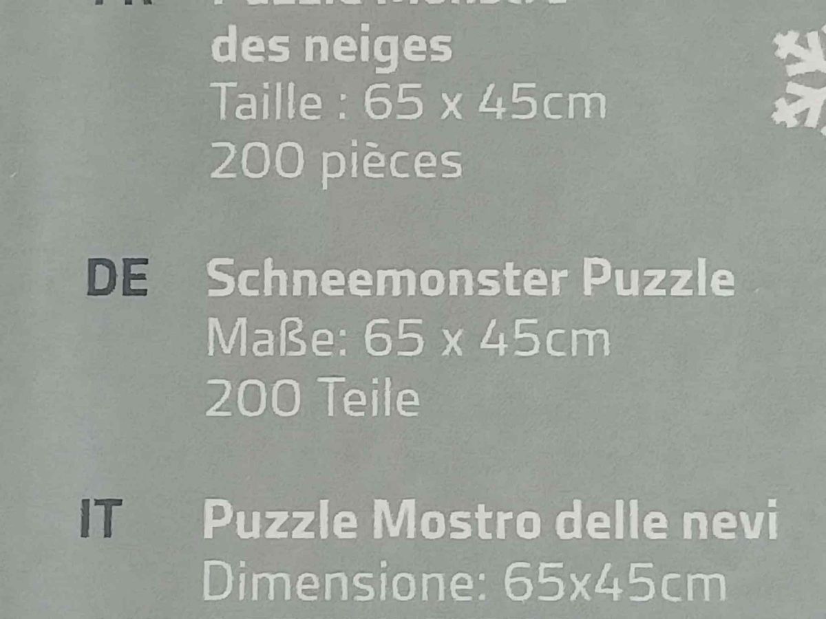 Puzzle: Schneemonster Puzzle - Eichhörnchen – Nuovo e nell'imballaggio originale da Wangen b. Olten venduto da MOMO80 2