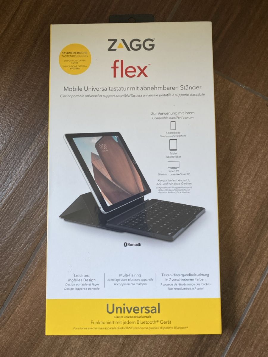 Tastiere: ZAGG Flex Universal Tastatur Bluetooth Schweizer Layout – Nuovo (secondo la descrizione) da Hellbühl venduto da der_xdp2