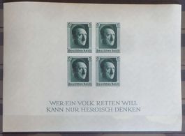 1937: 1. Nationale Briefmarkenausstelllung, Block *