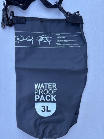 Wasserdichter Packsack schwarz 3 Liter