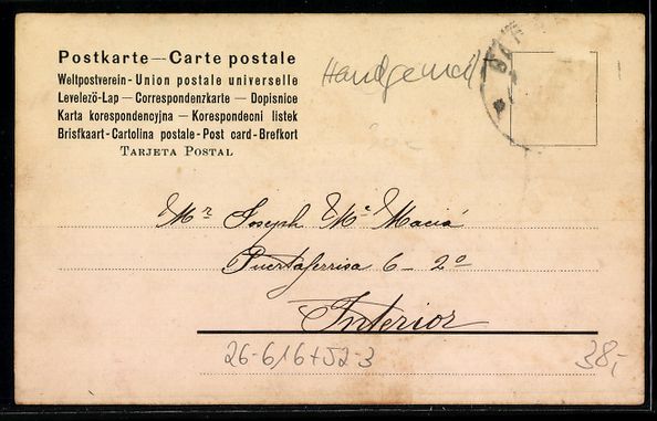 Cartoline postali: Handgemalt: Schmetterling mit menschlich – Usato da Berlin venduto da bartko-reher 1