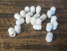 lego 3062a lot de 20 pièces White Brick, Round 1 x 1 - Solid